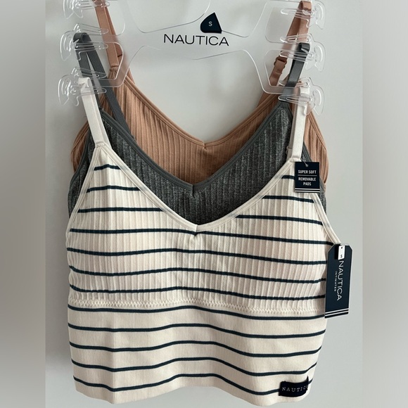 Nautica Other - Nautica Seamless Pull-on 3 pc Bra (sport)Set w/Removable Pads Adjustable Straps